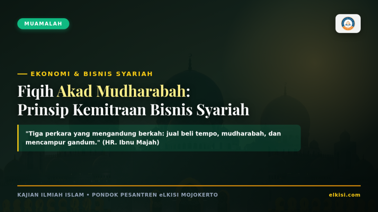 Cover Fiqih Akad Mudharabah eLKISI